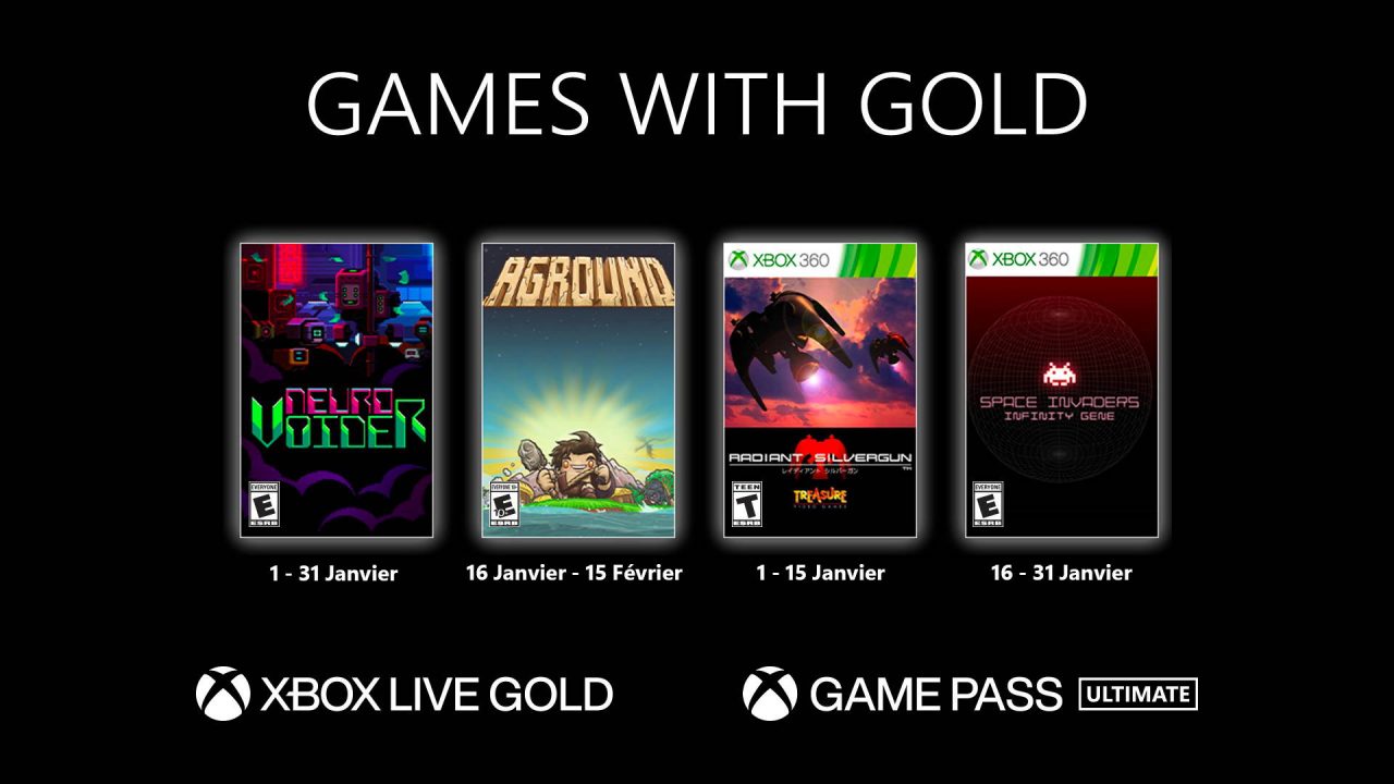 Xbox Games with Gold – Les jeux gratuits de janvier 2022